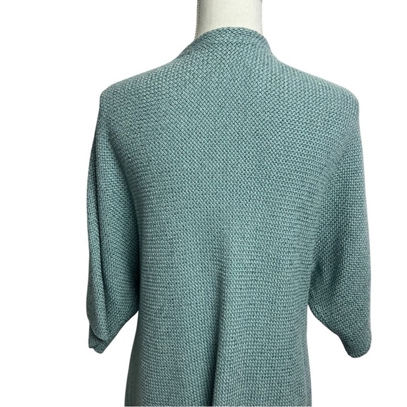 J. Jill Women’s Cardigan Sweater Sz XL Color Green Short Sleeves Loose Fit - Picture 6 of 12